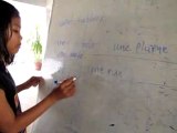 cours de français sur la terrasse à battambang