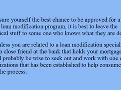 Home Loan Modification - Stop A Foreclosure