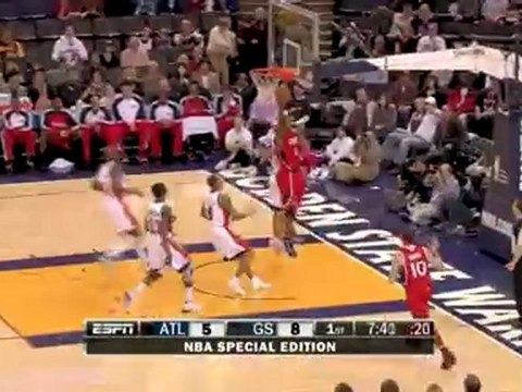 Joe Johnson takes the pass and drains a nice layup during th