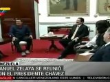 Zelaya y Chávez se reunieron en Palacio de Miraflores