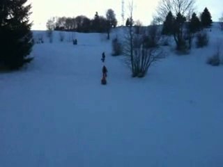 Descente en luge : Alysson et doreen