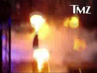 WWE Undertaker catches fire