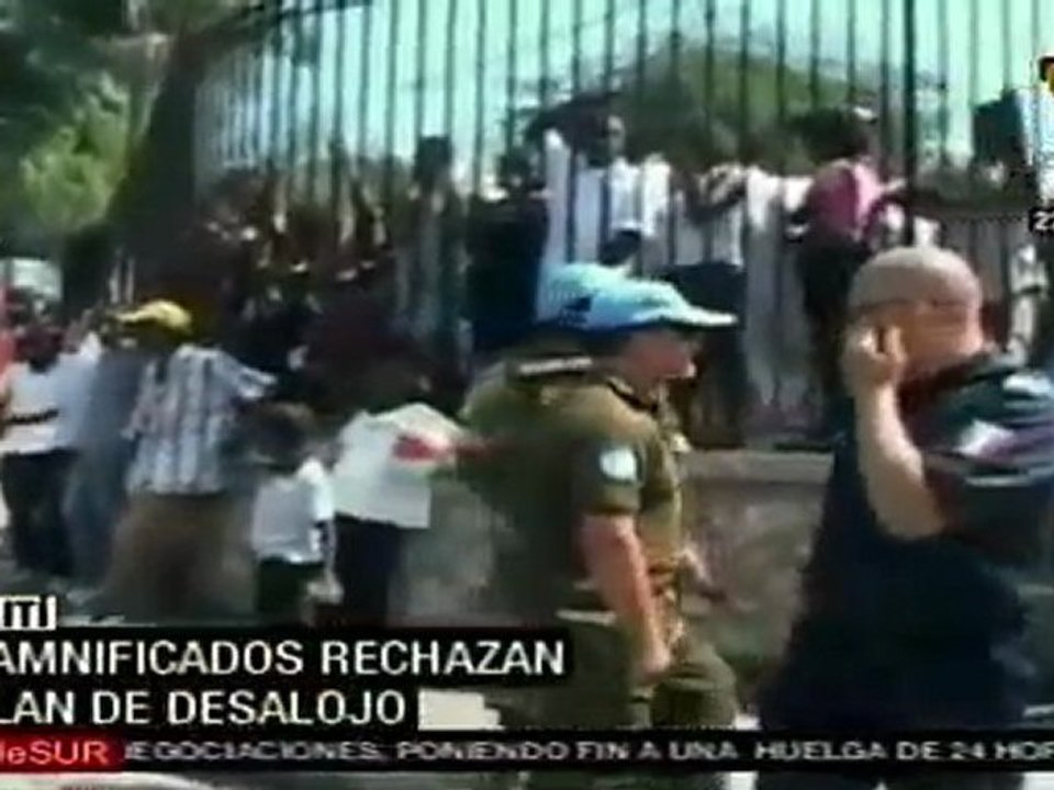 Protesta tras desalojo en Haití