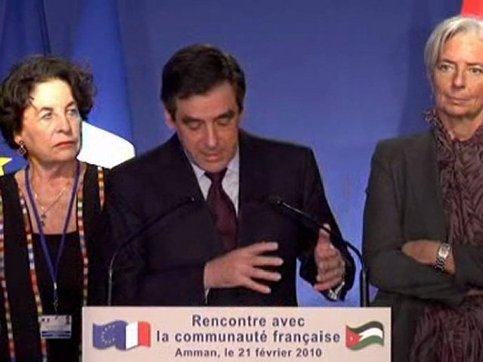Fillon avec les français d'Amman