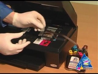 Установка СНПЧ на  EPSON TX200 TX209 TX400 TX409 RU