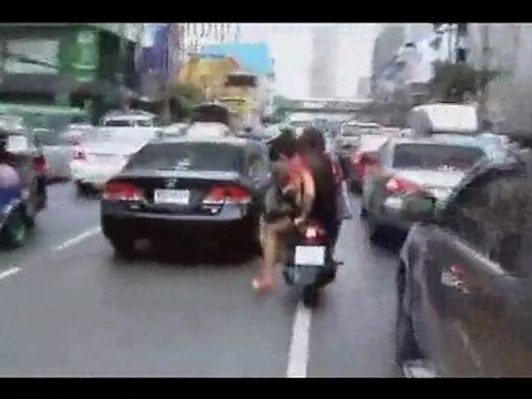 Motorcycle Taxi Downtown Bangkok!