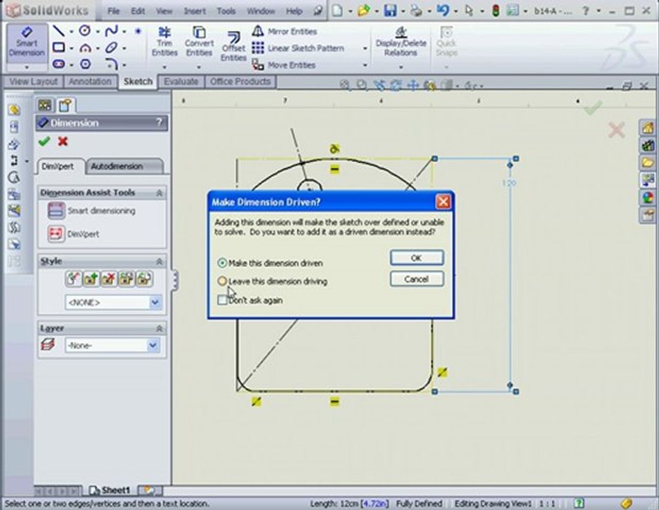 solidworks Tutorials Add Sketch Drawing