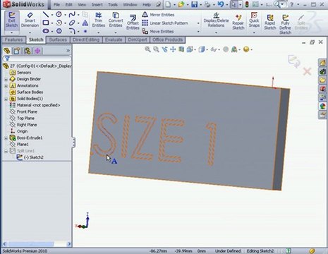solidworks 2010 Tutorials Sketch Text