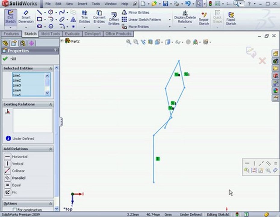 SolidWorks Tutorials  Relations