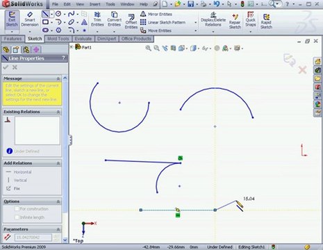SolidWorks Tutorials Arc Tool