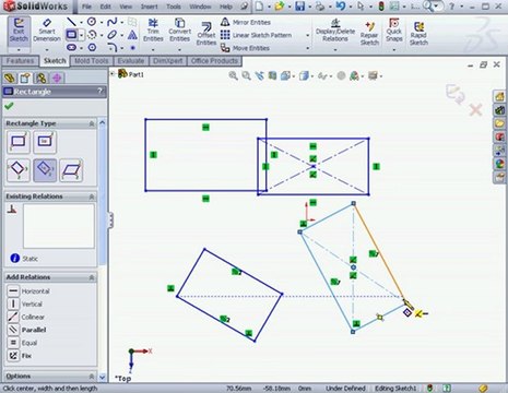 SolidWorks Tutorials Rectangle Tool