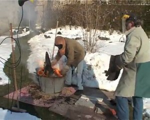 Cuisson Raku de la toupie