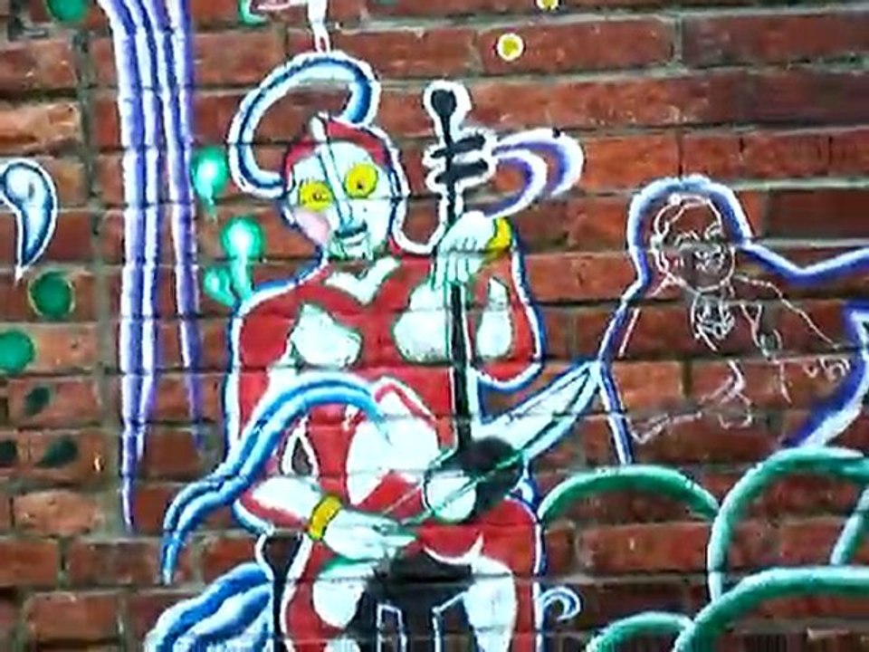 Ultraman Playing the ErHu (Chinese Violin) in Taipei 100218
