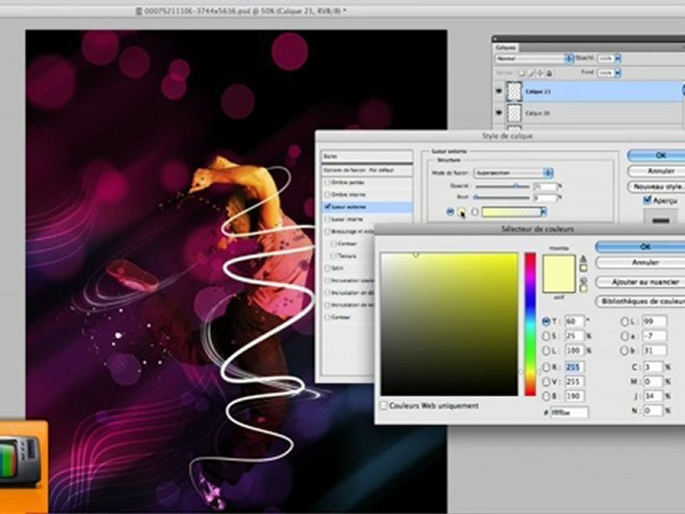 Photoshop cs4 tutoriel  - effet néon -Graphis Channel