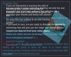 How to Swim Freestyle Faster