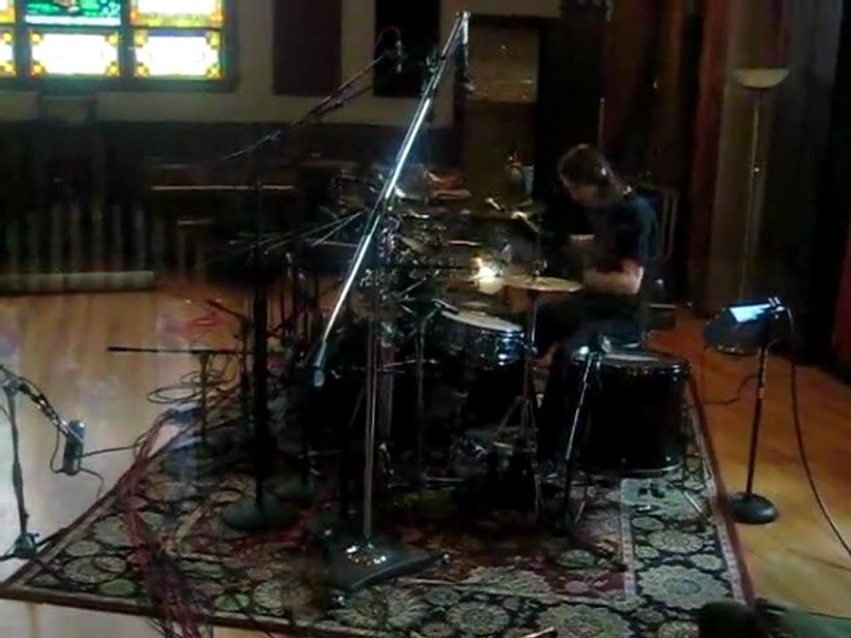 Dirk Verbeuren recording SOILWORK 2010