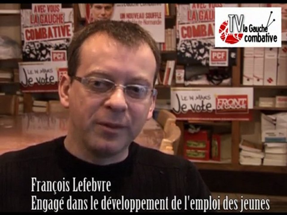 François Lefebvre, candidat en Haute-Normandie avec S. Jumel