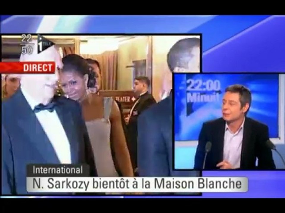 Sarko en sortie de gala