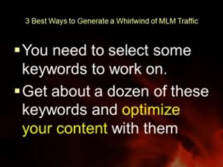 MLM Website Traffic Generation Tips