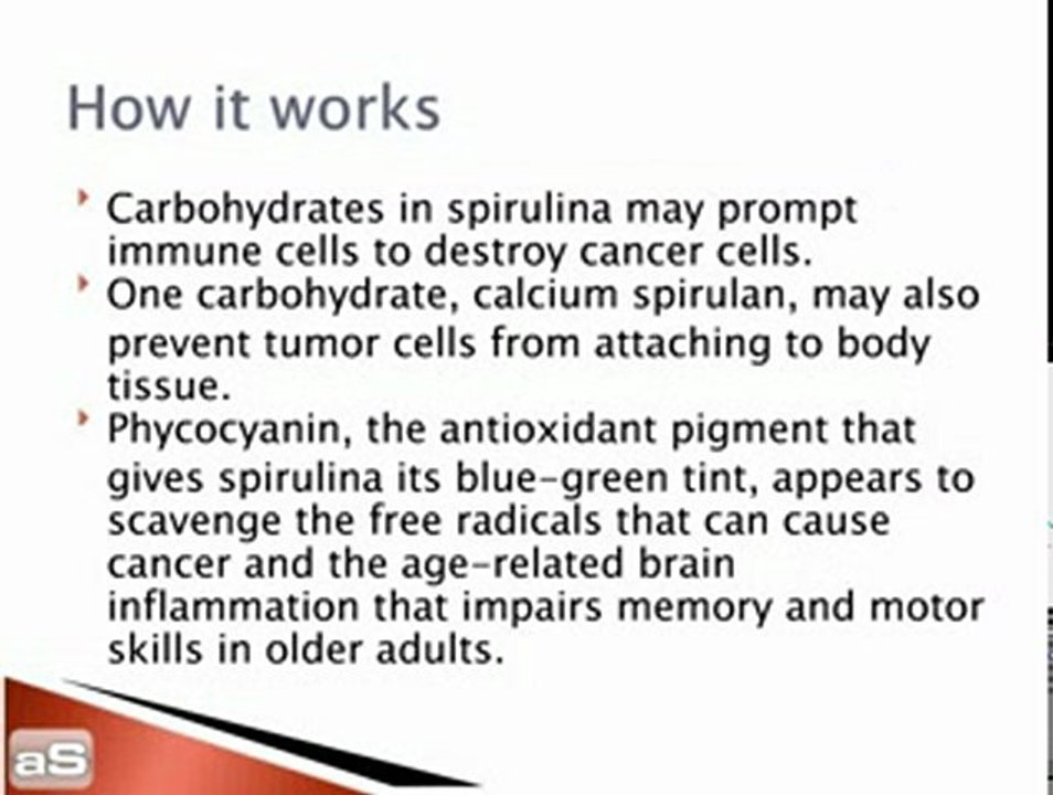 Spirulina and Cancer