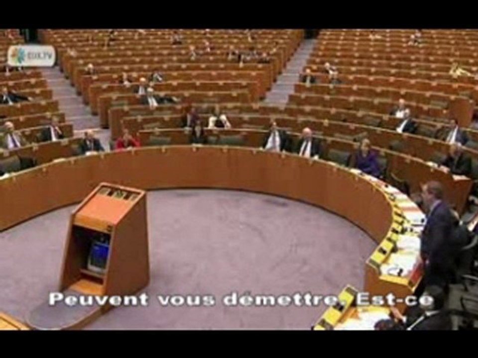 Discours de Nigel Farage contre Van Rompuy 24/02/2010.