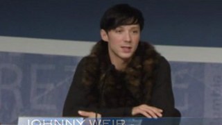 Johnny Weir speaks out at press conference