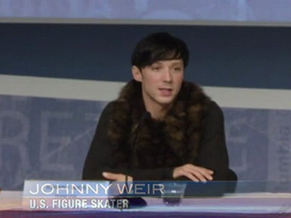 Johnny Weir speaks out at press conference