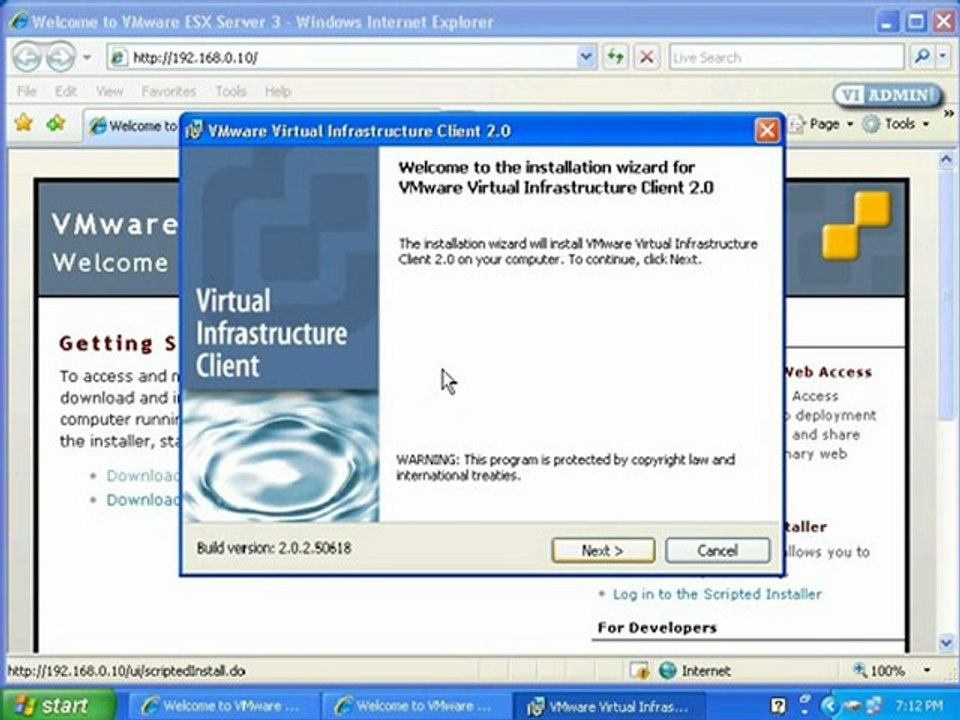 01-01-04 Connecting to VMWare ESX Server