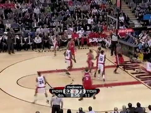 Jose Calderon drives through the lane and gets the tough lay