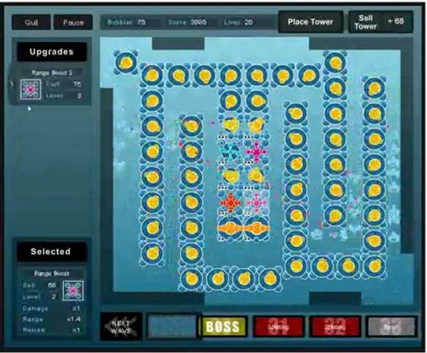 Bubble Tank Defense Tutorial Level 33 Walkthrough