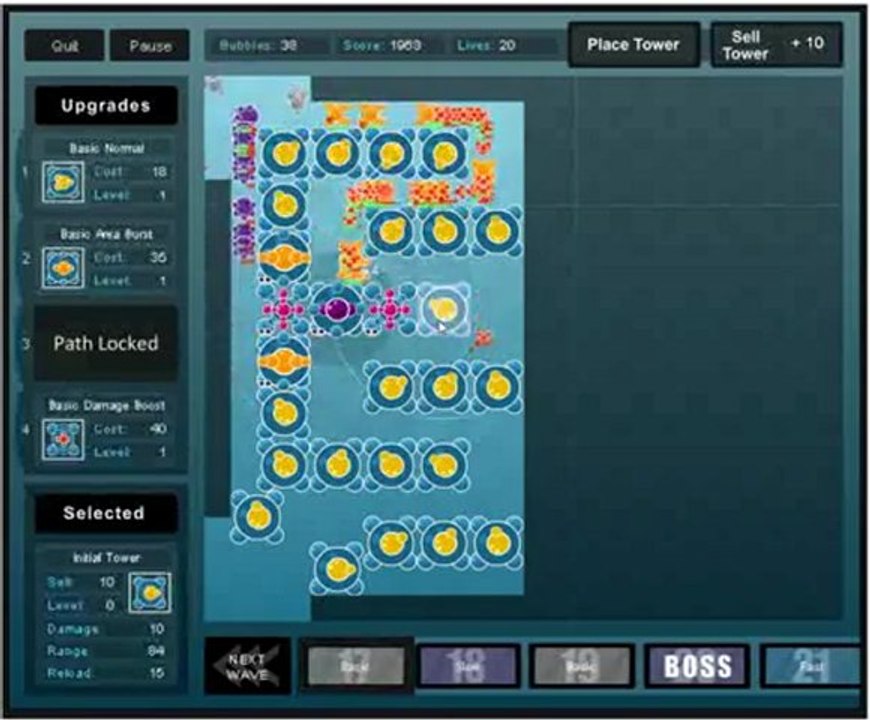 Bubble Tank Defense Tutorial Level 34 Walkthrough