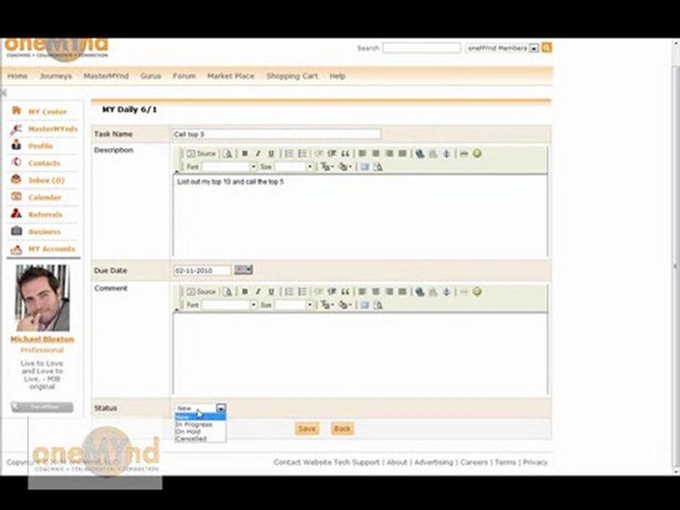 oneMYnd.com Overview