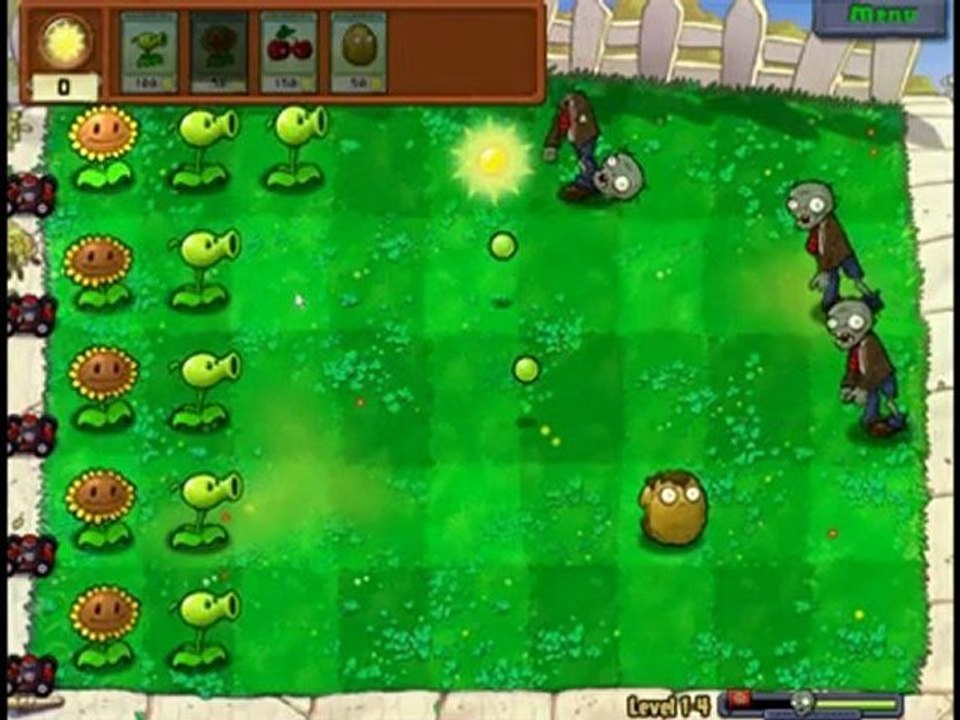 Plants Vs Zombies Level 1-4 Walkthrough