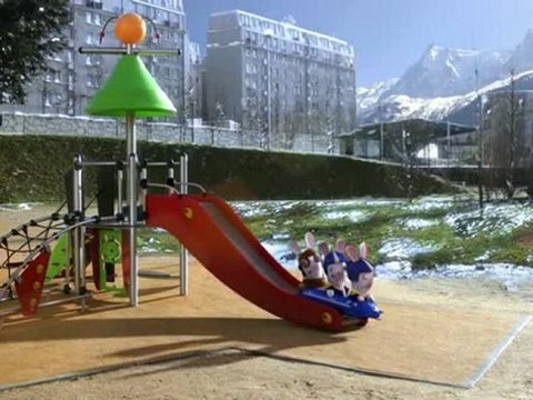 Les lapins crétins font du bobsleigh