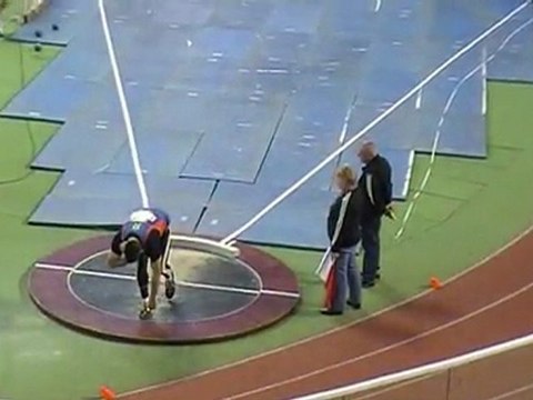 Athlé Championnats Nationaux Indoor Poids 2010 Bordeaux