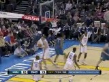 Ryan Hollins takes a pass from Jonny Flynn and drives the la