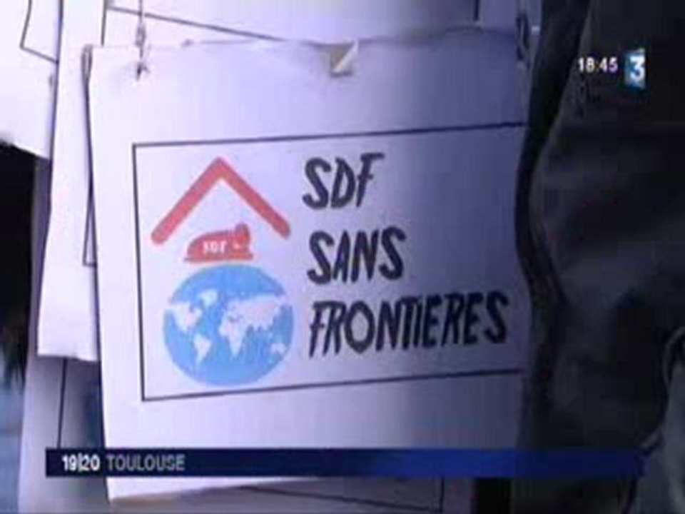 Rassemblement contre l'expulsion de sans abri à Toulouse