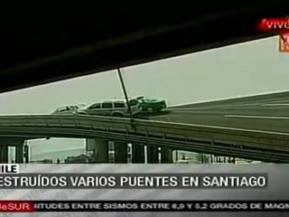 Puentes en Santiago destruídos por terremoto