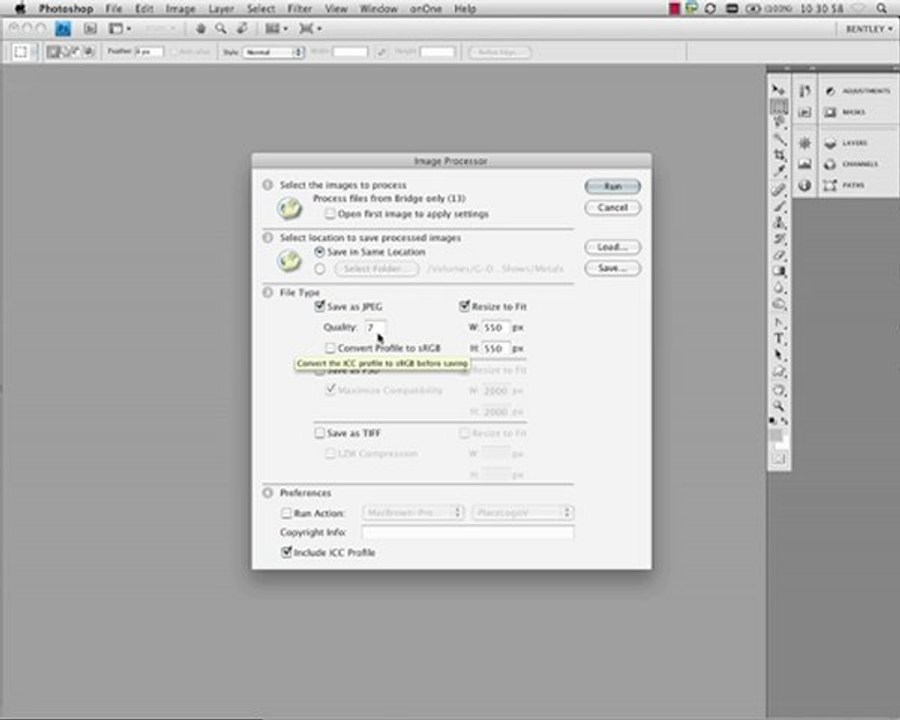 Automatic Resize With Bridge and Image Processor