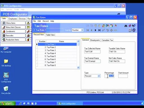 Micros POS Help and Training - Changing the Tax Rate