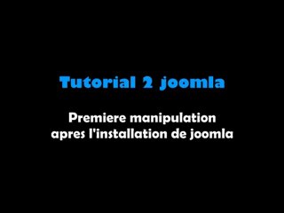 CMS joomla tutorial:configuration general