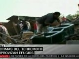 Chilenos improvisan refugios