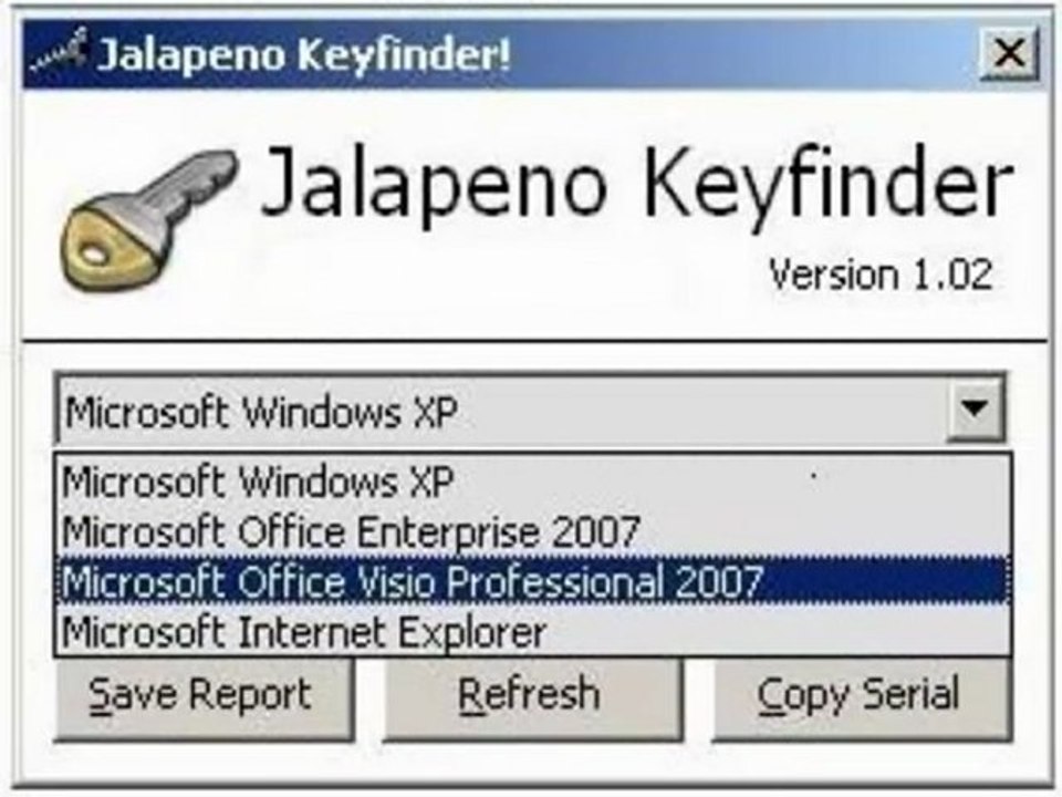 Microsoft software key retrieve