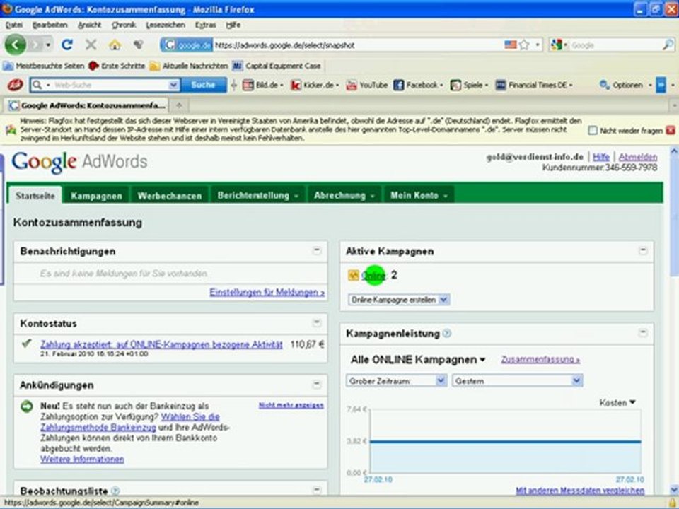 Googleadwords - Ein Einblick