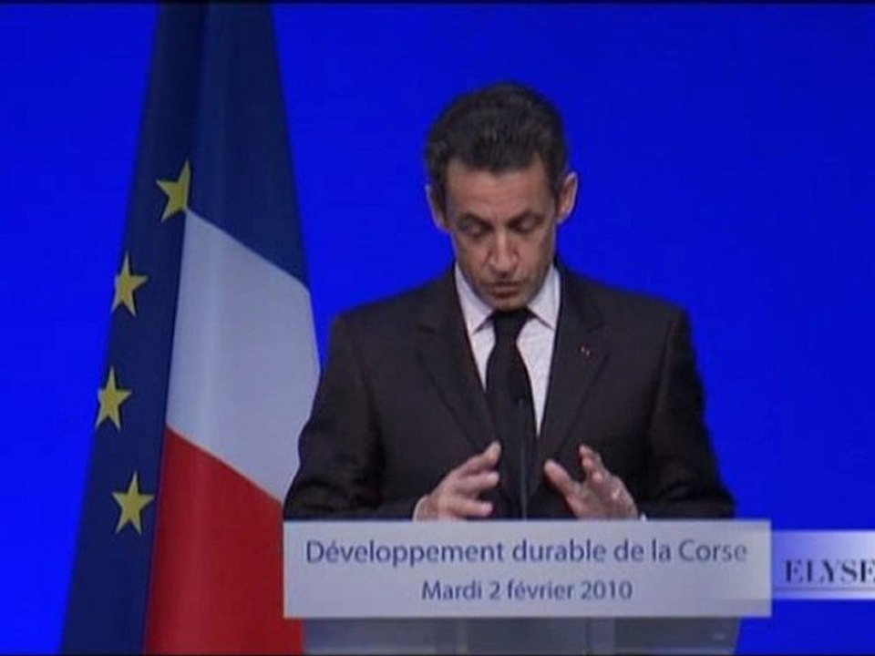 Discours sur le thème du développement durable de la Corse