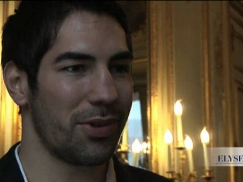 L’équipe de France de handball au Palais de l’Elysée