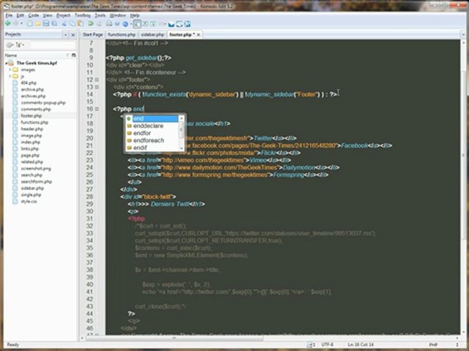 Widgetiser son footer sous Wordpress