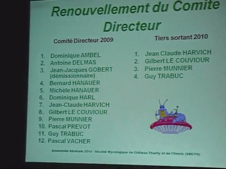 ASSEMBLÉE GÉNÉRALE de la "SMCTO" du 27 mars 2010