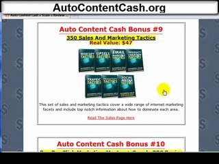 Auto Content Cash Bonus Offer