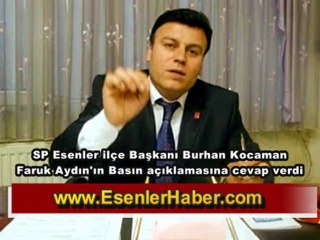 Burhan Kocaman'dan Faruk Aydin'in Basin aciklamasina cevap